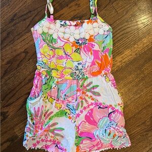 Lilly Pulitzer Pink and Green Floral Jumpsuit